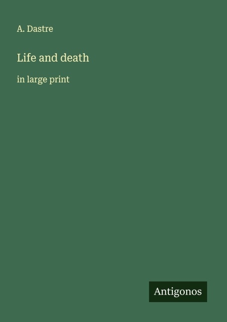 Life and death: in large print