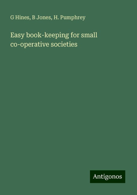 Easy book-keeping for small co-operative societies