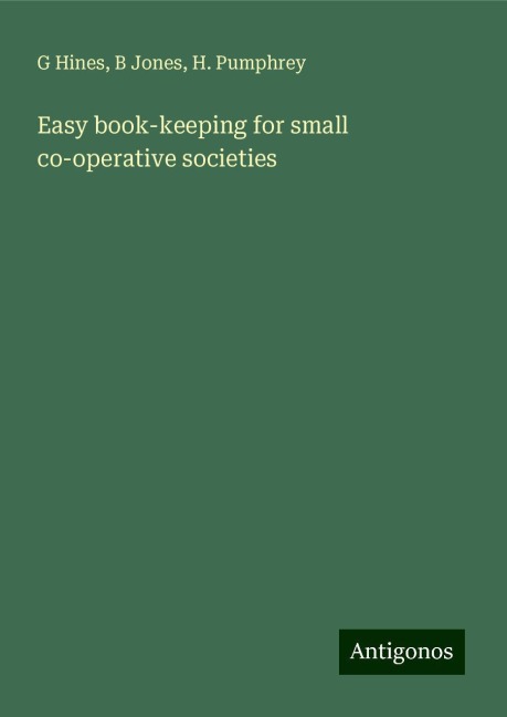 Easy book-keeping for small co-operative societies