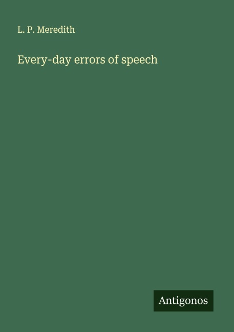 Every-day errors of speech