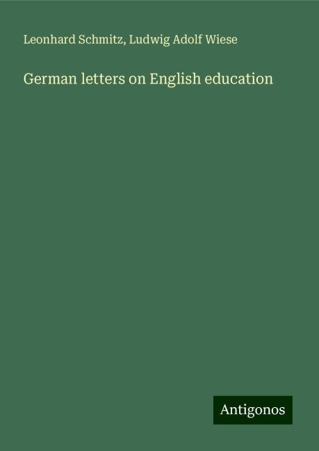 German letters on English education