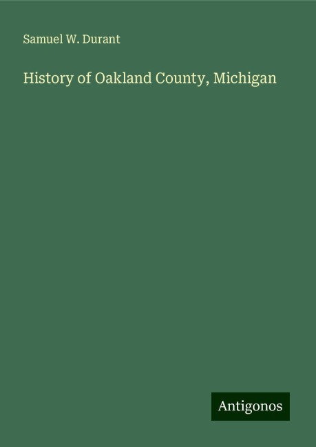 History of Oakland County, Michigan