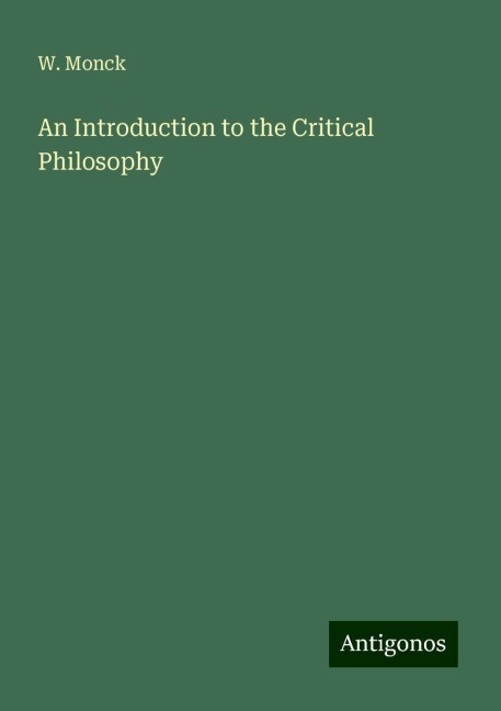 An Introduction to the Critical Philosophy