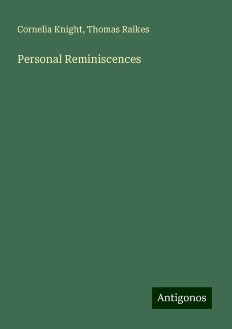 Personal Reminiscences