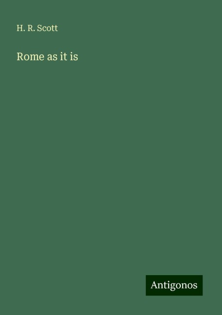 Rome as it is
