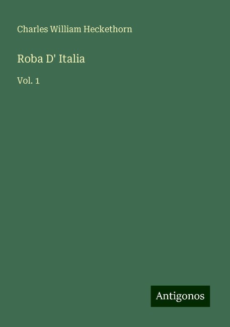 Roba D Italia: Vol. 1