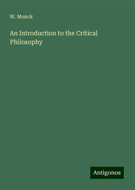 An Introduction to the Critical Philosophy