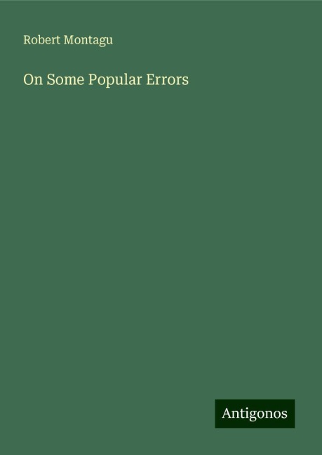 On Some Popular Errors