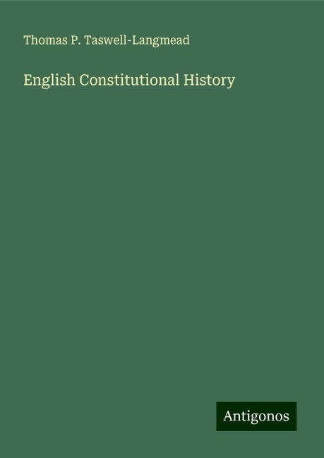 English Constitutional History