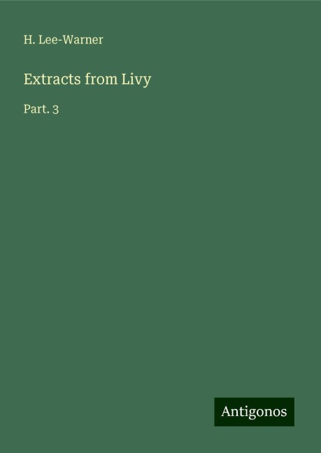 Extracts from Livy: Part. 3