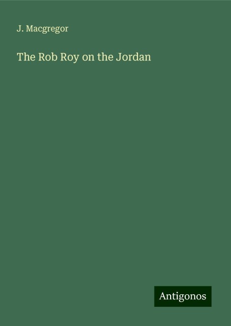 The Rob Roy on the Jordan