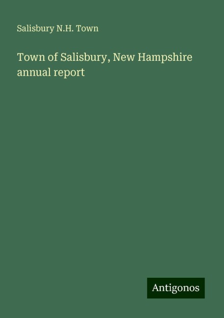 Town of Salisbury, New Hampshire annual report