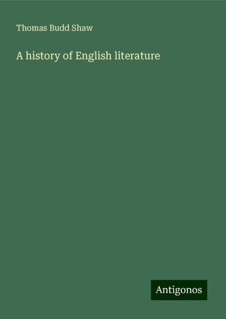 A history of English literature