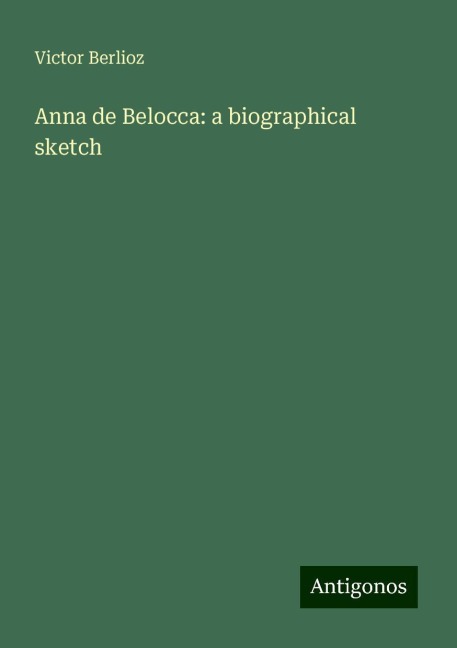 Anna de Belocca: a biographical sketch