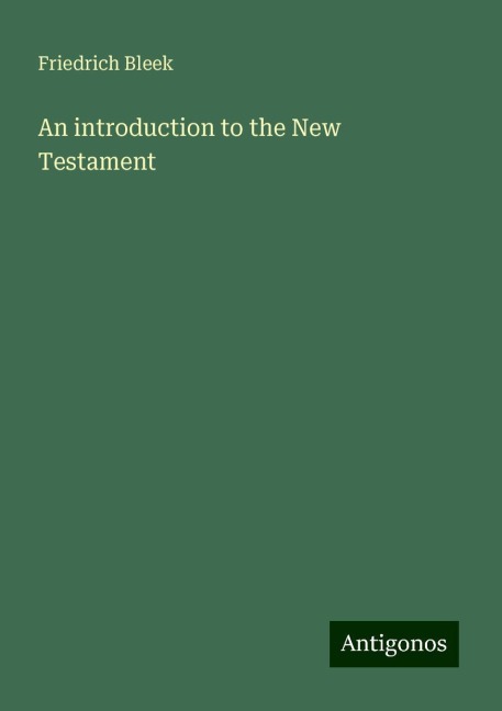 An introduction to the New Testament