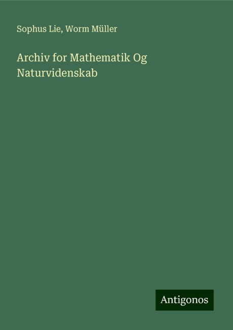 Archiv for Mathematik Og Naturvidenskab
