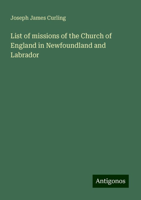 List of missions of the Church of England in Newfoundland and Labrador