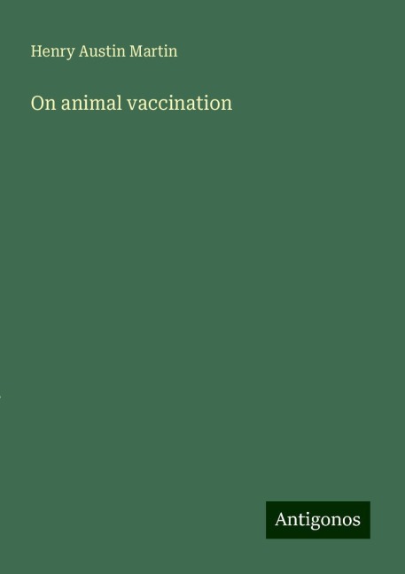 On animal vaccination