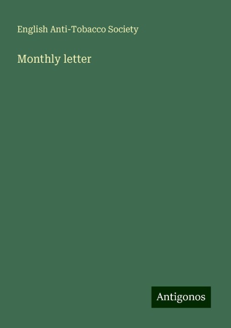 Monthly letter