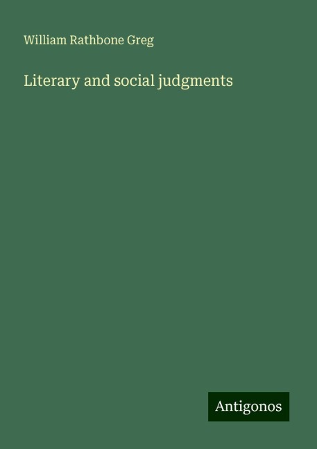 Literary and social judgments