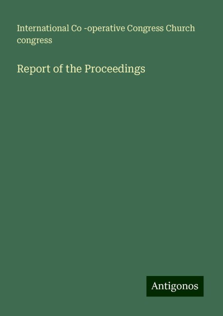 Report of the Proceedings