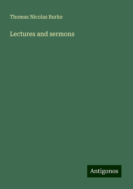 Lectures and sermons