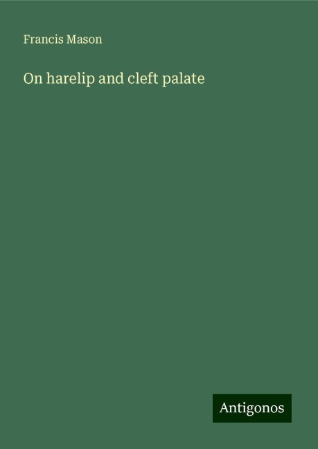 On harelip and cleft palate