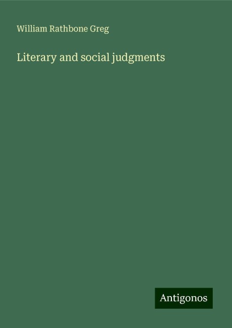 Literary and social judgments