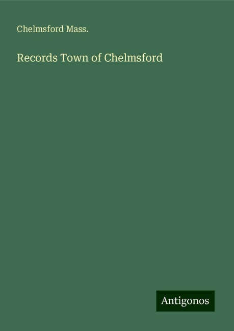 Records Town of Chelmsford