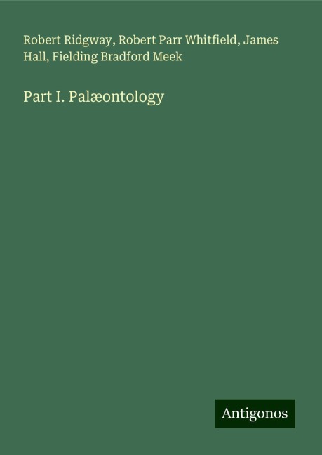Part I. Palæontology