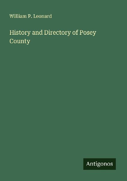 History and Directory of Posey County