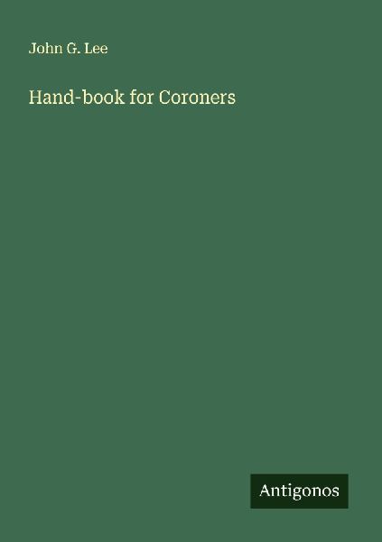 Hand-book for Coroners