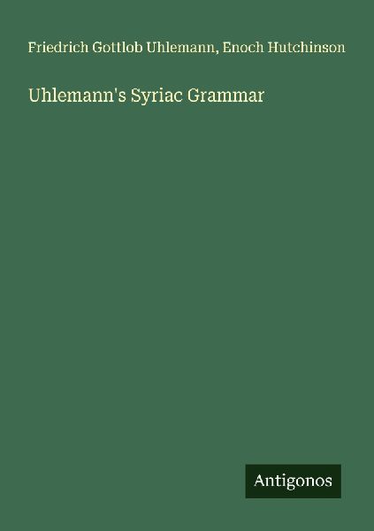 Uhlemanns Syriac Grammar