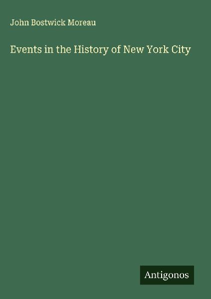 Events in the History of New York City