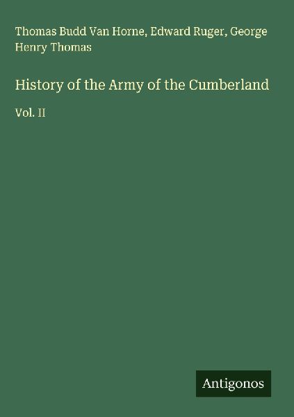 History of the Army of the Cumberland: Vol. II