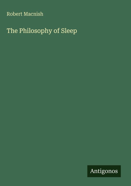 The Philosophy of Sleep