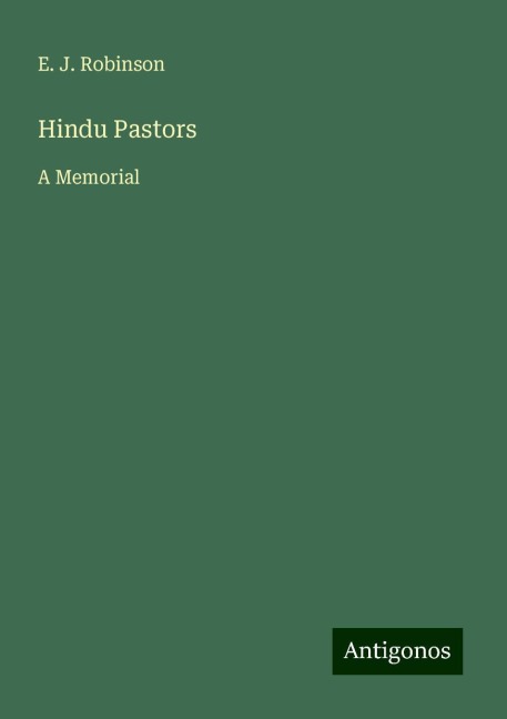 Hindu Pastors: A Memorial