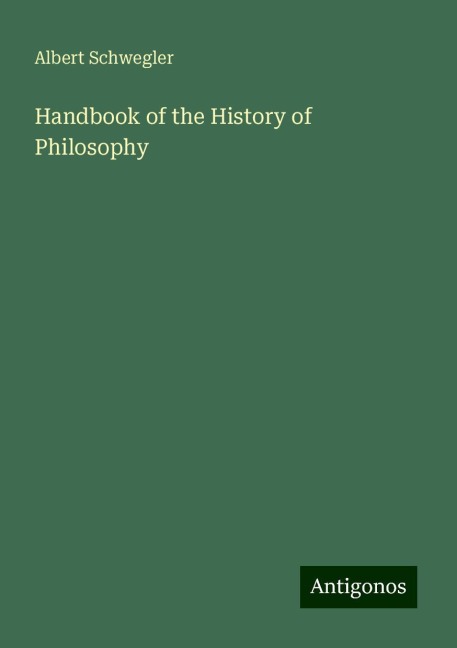 Handbook of the History of Philosophy