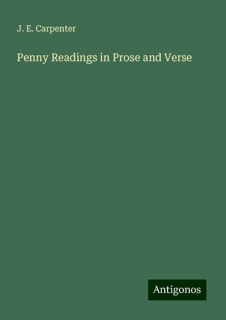 Penny Readings in Prose and Verse