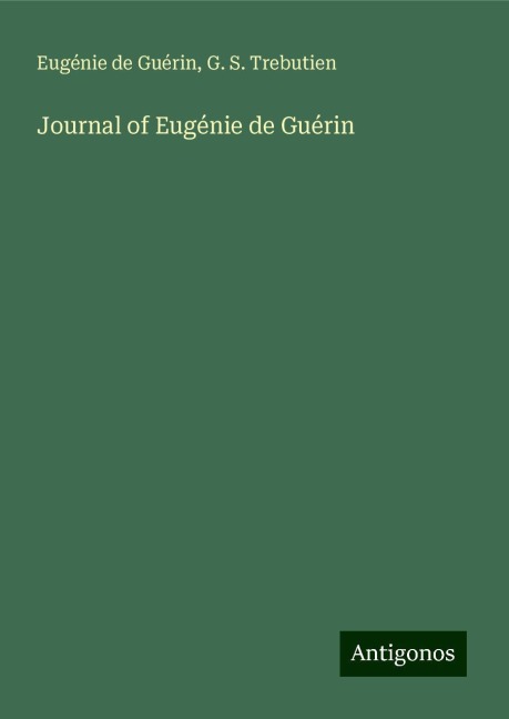 Journal of Eugénie de Guérin
