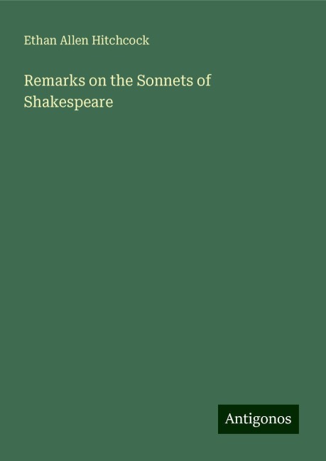 Remarks on the Sonnets of Shakespeare