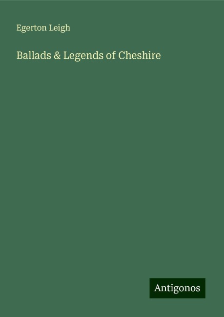Ballads & Legends of Cheshire