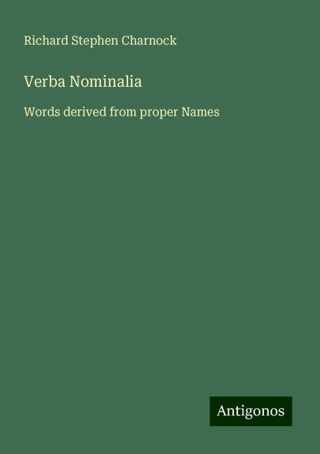Verba Nominalia: Words derived from proper Names