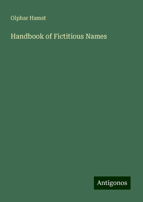 Handbook of Fictitious Names