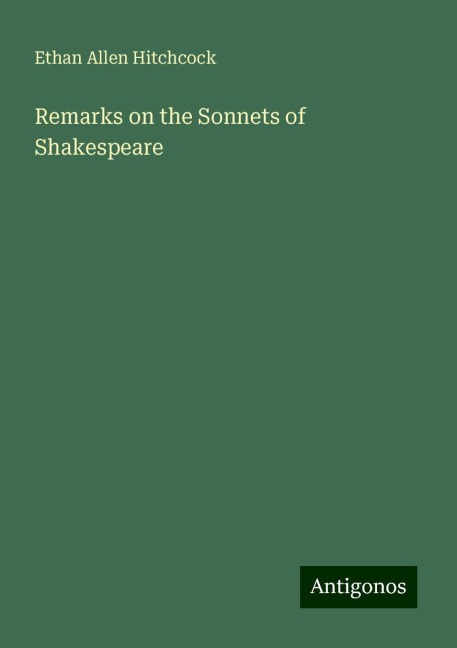 Remarks on the Sonnets of Shakespeare