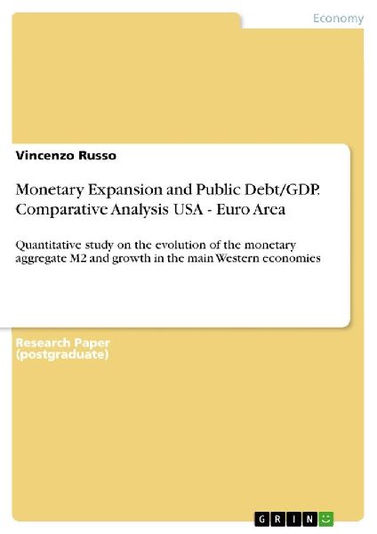 Monetary Expansion and Public Debt/GDP. Comparative Analysis USA - Euro Area: Quantitative study on the evolution of the monetary aggregate M2 and growth in the main Western economies