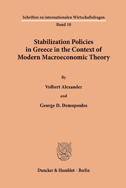 Stabilization Policies in Greece in the Context of Modern Macroeconomic Theory.