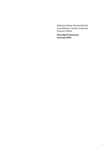 Ultra-High Performance Concrete UHPC Fundamentals, Design, Examples