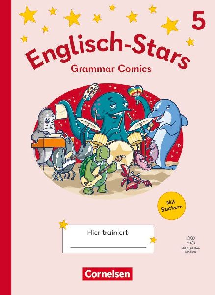 Englisch-Stars 5. Schuljahr - Allgemeine Ausgabe ab 2025 - Übungsheft Grammar Comics: Mit Lösungen und digitalen Medien