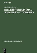 English monolingual learners dictionaries: A user-oriented study